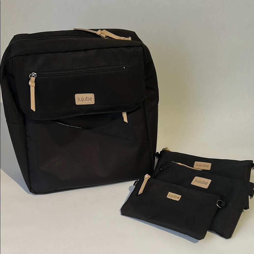 Ju-Ju-Be Black diaper Bag Set